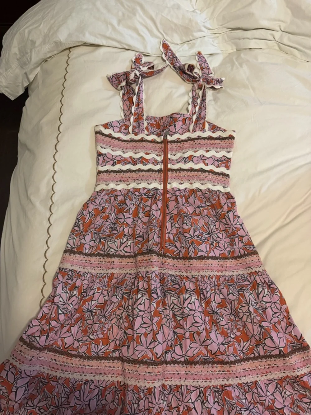 CeliaB Pink and Rust Floral Zip Dress - Picture 3 of 4
